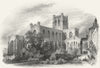 CHESHIRE. Chester Cathedral. Pritchard 1850 old antique vintage print picture
