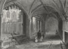 CHESHIRE. Chester Cathedral Cloisters 1836 old antique vintage print picture