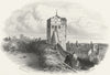 CHESHIRE. Phoenix Tower, Chester. Hughes 1856 old antique print picture