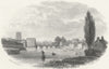CHESHIRE. View cemetery, Chester. Hughes River 1856 old antique print picture