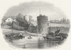 CHESHIRE. Water tower, Chester. Hughes 1856 old antique vintage print picture