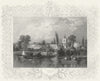 BERKS. Bray, Bucks. Tombleson Anglers Boats River 1840 old antique print