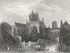 WELLS CATHEDRAL. Chapter House & Gate, vicars close 1836 old antique print