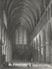 SOMT. Wells Cathedral Nave 1836 old antique vintage print picture