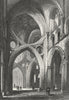 SOMT. Wells Cathedral view Transept 1836 old antique vintage print picture