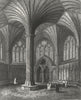 SOMT. Wells Cathedral Chapter House 1836 old antique vintage print picture