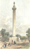 SHROPS. Lord Hills Column, Shrewsbury. DUGDALE 1835 old antique print picture