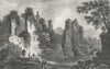 SHROPS. Haughmond Abbey. West 1830 old antique vintage print picture