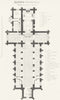 BANGOR. Cathedral groining of roof. Caernarfonshire.  1817 old antique print