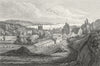 WALES. Bangor. Wales Caernarfonshire. Storer 1814 old antique print picture
