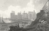 WALES. Caernarfon Castle. Gastineau 1831 old antique vintage print picture