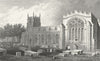 WALES. Bangor Cathedral, Caernarfonshire. Gastineau 1831 old antique print