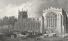 WALES. Bangor Cathedral, Caernarfonshire. Gastineau 1831 old antique print