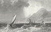 WALES. Penmaen Mawr, Caernarfonshire. Gastineau 1831 old antique print picture