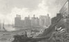 CAERNARFON. Castle. Wales Caernarfonshire. bay 1831 old antique print picture