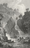 CAERNARFONSHIRE. Fall of Conway. Gastineau view c1831 old antique print