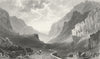 LLANBERIS. Pass , Capel Curig, Caernarfonshire. view 1831 old antique print