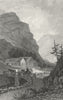 CAERNARFONSHIRE. Vale Beddgelert. Gastineau; bridge c1831 old antique print