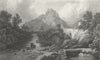 WALES. Craig Dinas, Breconshire. Brecon. Gastineau 1831 old antique print