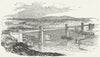 WALES. Britannia Tubular bridge. Anglesey. Wylde 1866 old antique print