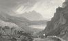 WALES. Llyn Gwynant, Caernarfonshire. Gastineau 1831 old antique print picture