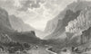 LLANBERIS. Pass of , Capel Curig, Caernarfonshire.  1831 old antique print
