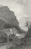 CAERNARFONSHIRE. Vale of Beddgelert. Gastineau 1831 old antique print picture