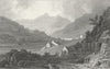 SNOWDON. from Capel Curig, Caernarfonshire.  1831 old antique print picture