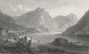 WALES. Llyn Ogwen, Caernarfonshire. Gastineau 1831 old antique print picture