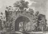 STRATA FLORIDA. North door of Abbey. Cardigan. Castle 1783 old antique print