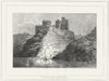 WALES. Cilgeran Castle. CARDS. Coracle 1830 old antique vintage print picture