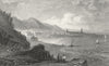 CARDIGANSHIRE. Aberystwyth. Cardigan. town bay c1831 old antique print picture