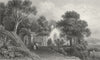 CARDIGANSHIRE. Llanfihangel Genaur Glynn. Castle c1831 old antique print