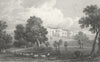 DENBIGHSHIRE. Chirk Castle. view shepherd & sheep c1831 old antique print