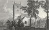 DENBIGHSHIRE. Llangollen Church. Denbigh. Gastineau c1831 old antique print
