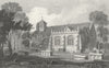 LLANRWST. Church, Denbighshire. Denbigh. Gastineau c1831 old antique print