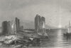 WALES. Remains Flint Castle(1840) 1846 old antique vintage print picture