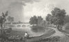 WALES. Bangor Iscoed, Flintshire. Gastineau 1831 old antique print picture
