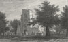 WALES. Overton Church, Flintshire. Gastineau 1831 old antique print picture