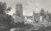WALES. Northop, Flintshire. Gastineau 1831 old antique vintage print picture