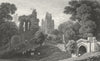 WALES. Hawarden Castle, Flintshire. Gastineau 1831 old antique print picture