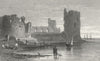 WALES. Flint Castle. Gastineau 1831 old antique vintage print picture