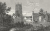 WALES. Northop, Flintshire. Gastineau 1831 old antique vintage print picture