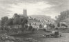 WALES. Mold, Flintshire. Gastineau 1850 antique vintage print picture