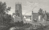 WALES. Northop, Flintshire. Gastineau 1831 old antique vintage print picture