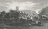WALES. Mold, Flintshire. Gastineau 1831 antique vintage print picture