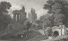 WALES. Hawarden Castle, Flintshire. Gastineau 1831 old antique print picture