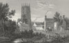 WALES. Northop, Flintshire. Gastineau 1831 old antique vintage print picture