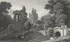 WALES. Hawarden Castle, Flintshire. Gastineau 1831 old antique print picture