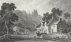 WALES. Caergwrle, Flintshire. Gastineau 1831 old antique vintage print picture